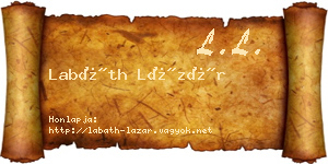Labáth Lázár névjegykártya